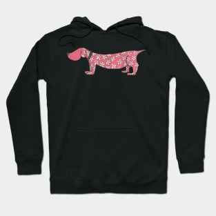 Dachshund: Pink, Flowery Sausage Dog Hoodie